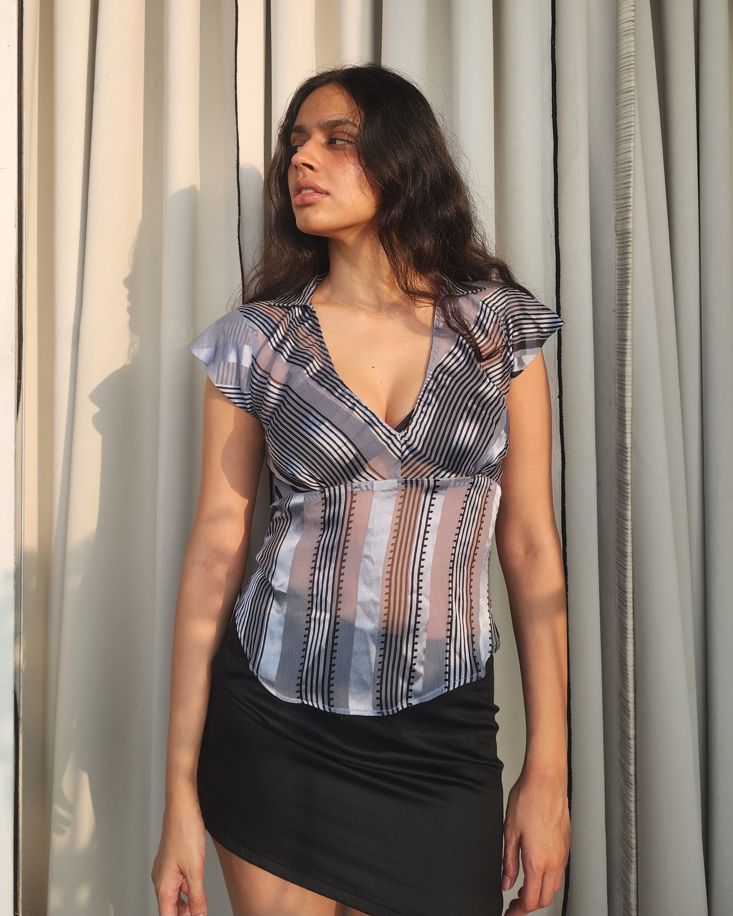 UPCYCLED STRIPED SHIRT
